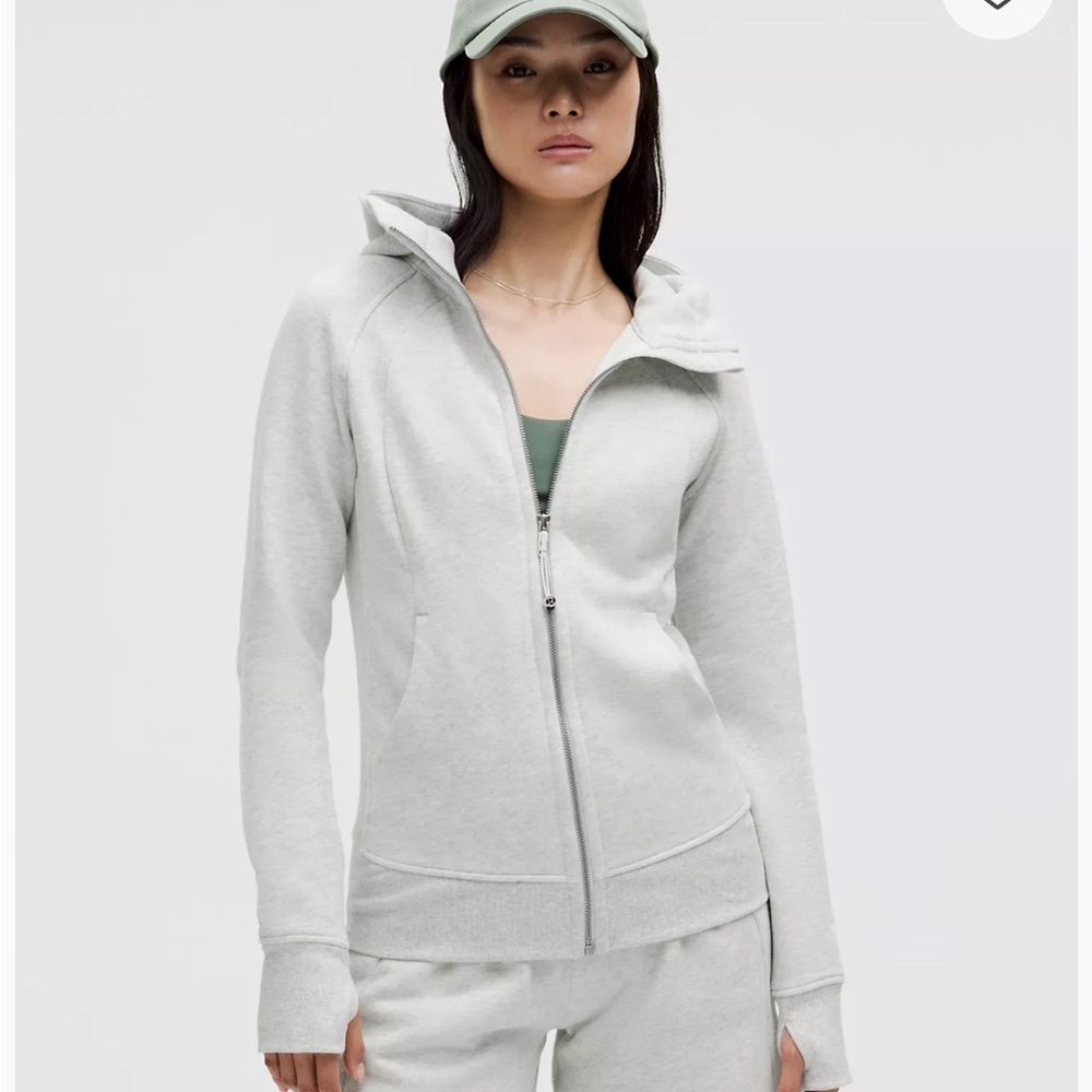 Scuba Fill-zip Hoodie in weathered light gray